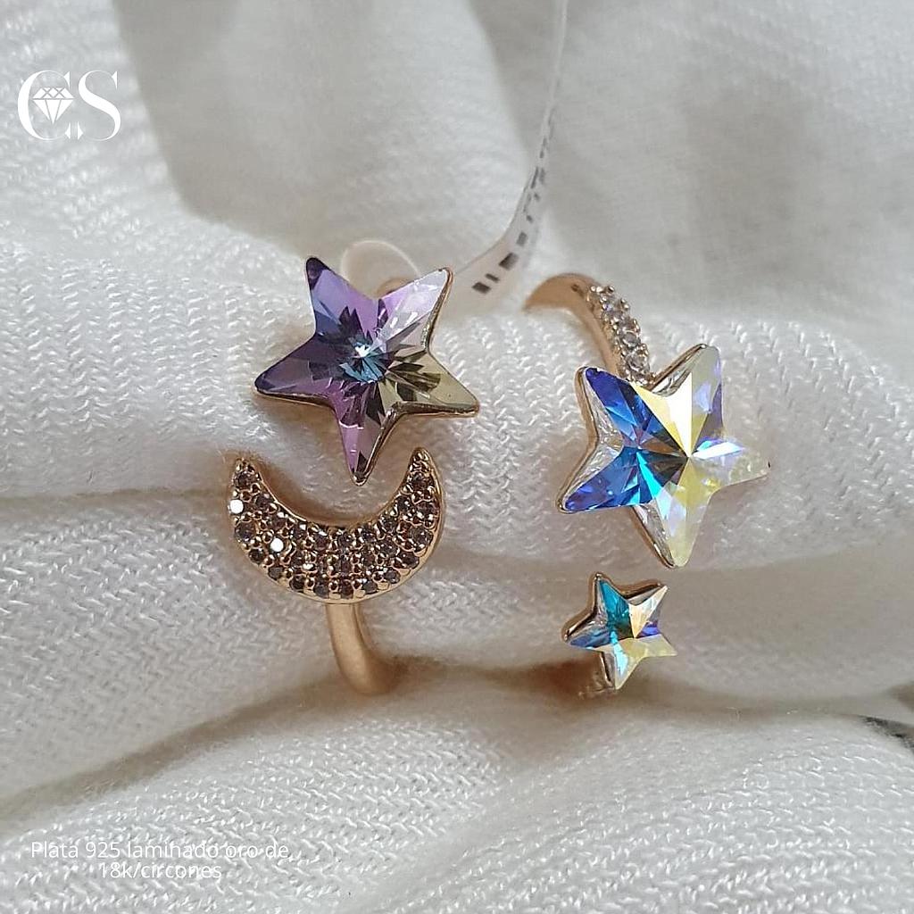 Anillo ajustable estrella/ Acero Inoxidable