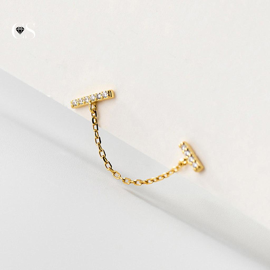 Pendientes cadena GOLD/plata 925