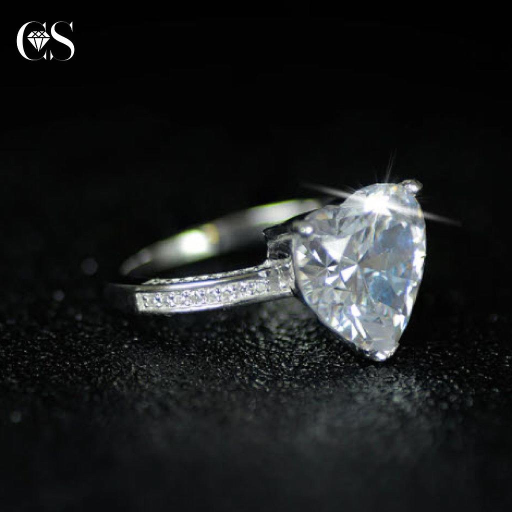 Anillo de compromiso de laminado de plata 925 #7