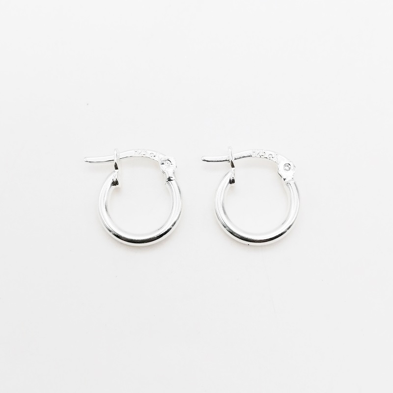 Argollas , cierre italiano/plata 925