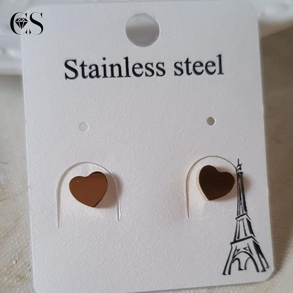 Aretes corazon/Acero inoxidable