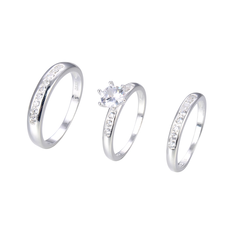 JUEGO DE TRES ANILLOS DE MATRIMONIO ALIANZA, TRÍO