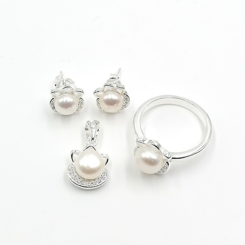 JUEGO, CONJUNTO, PERLAS CULTIVADAS T8,7,6