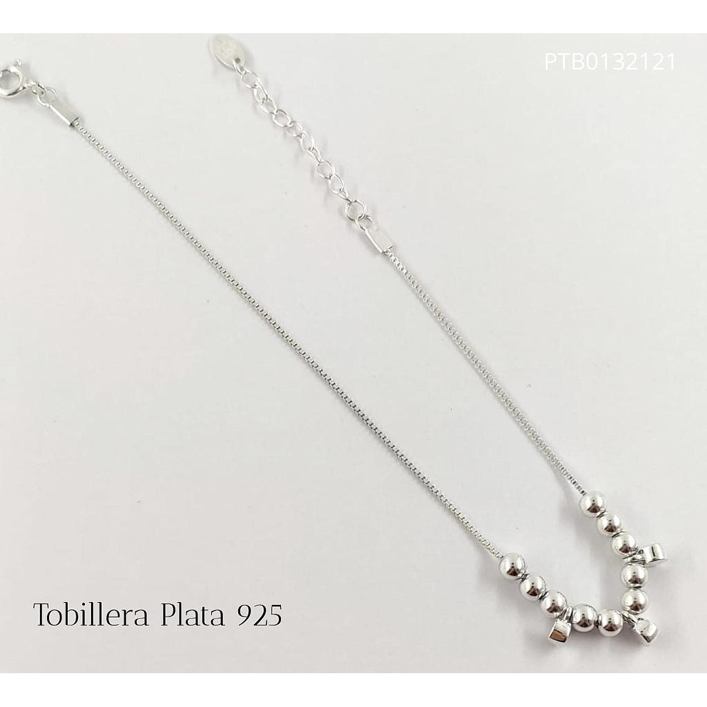 TOBILLERA, PLATA 925 CON DIJES BORLAS D EPLATA