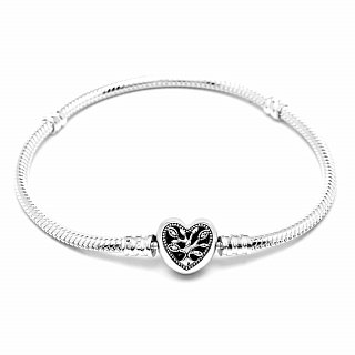 PULSERA CORAZÓN ARBOL DE LA VIDA/PLATA 925
