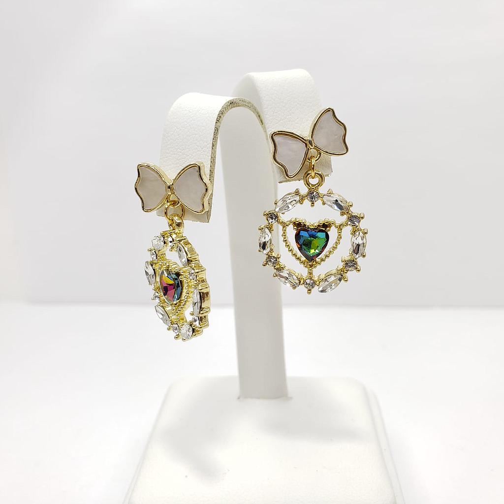 ARETES LISTON CORAZON/ENCHAPE