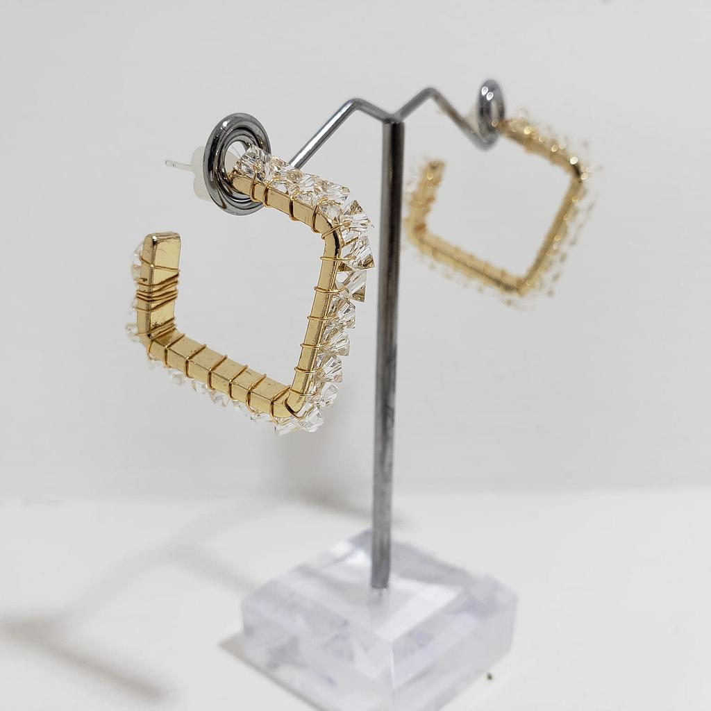 ARGOLLAS CUADRADAS CON BORLAS/ACERO