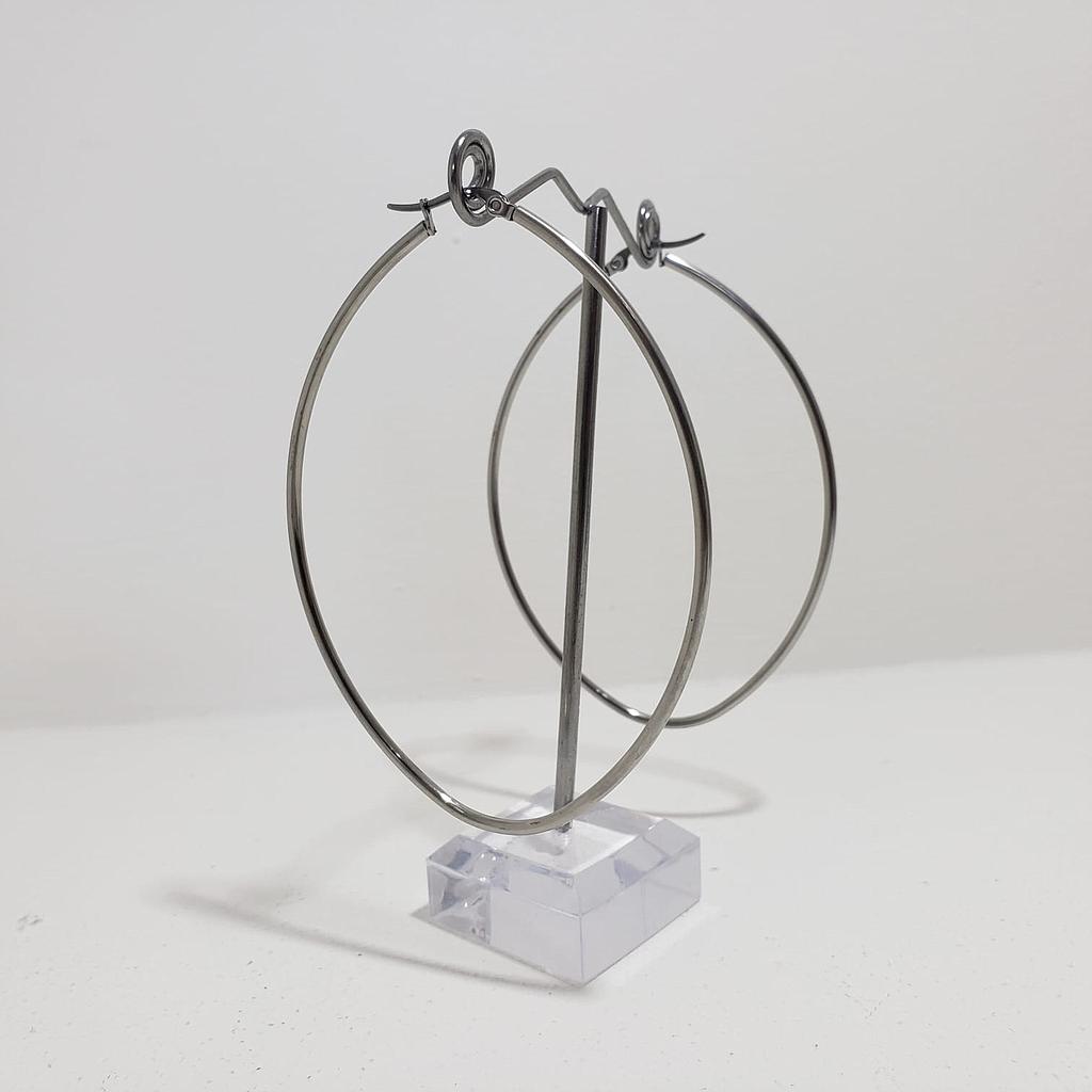 ARGOLLAS OVALADAS SILVER/ACERO
