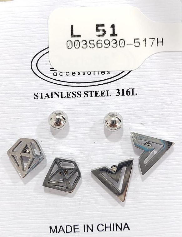 SET DE ARITOS DIAMANTE