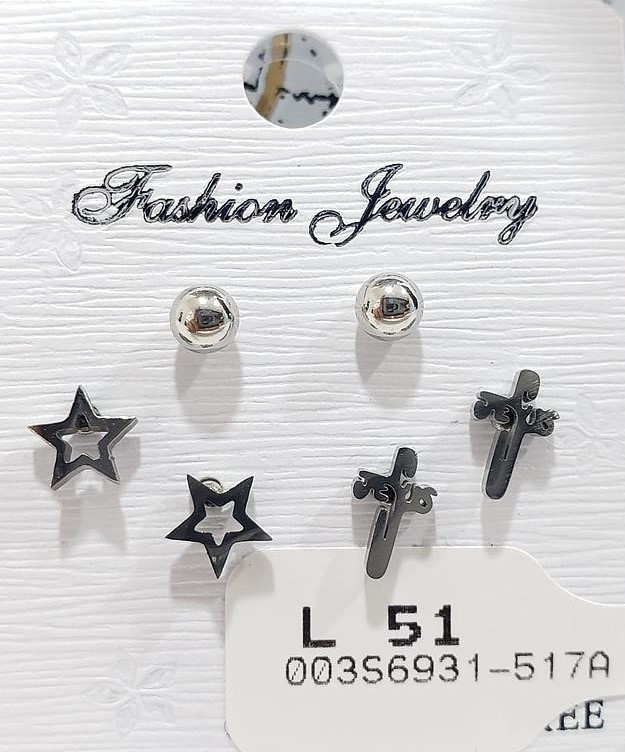 SET DE ARITOS ESTRELLA Y CRUZ