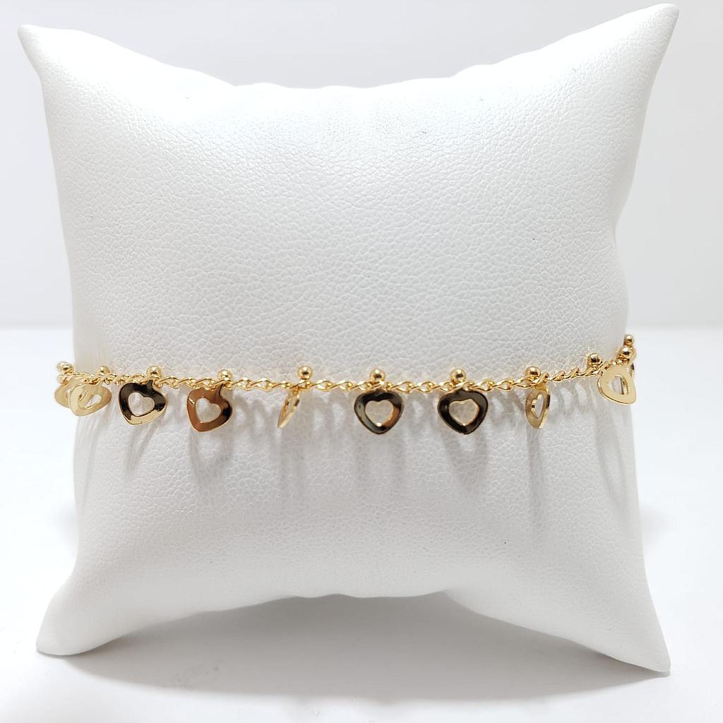 TOBILLERAS CORAZONES/ENCHAPE