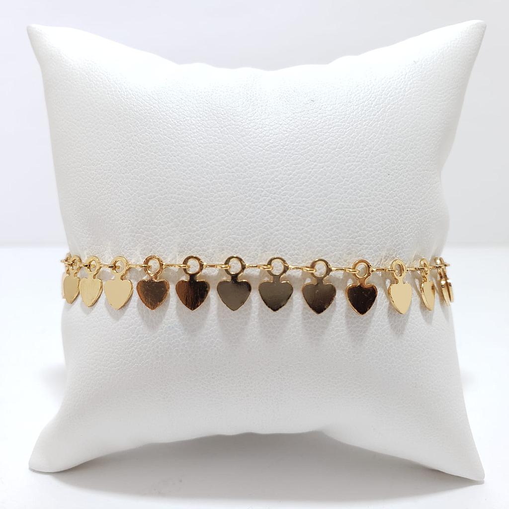 TOBILLERAS CORAZONES PEQUEÑOS/ENCHAPE