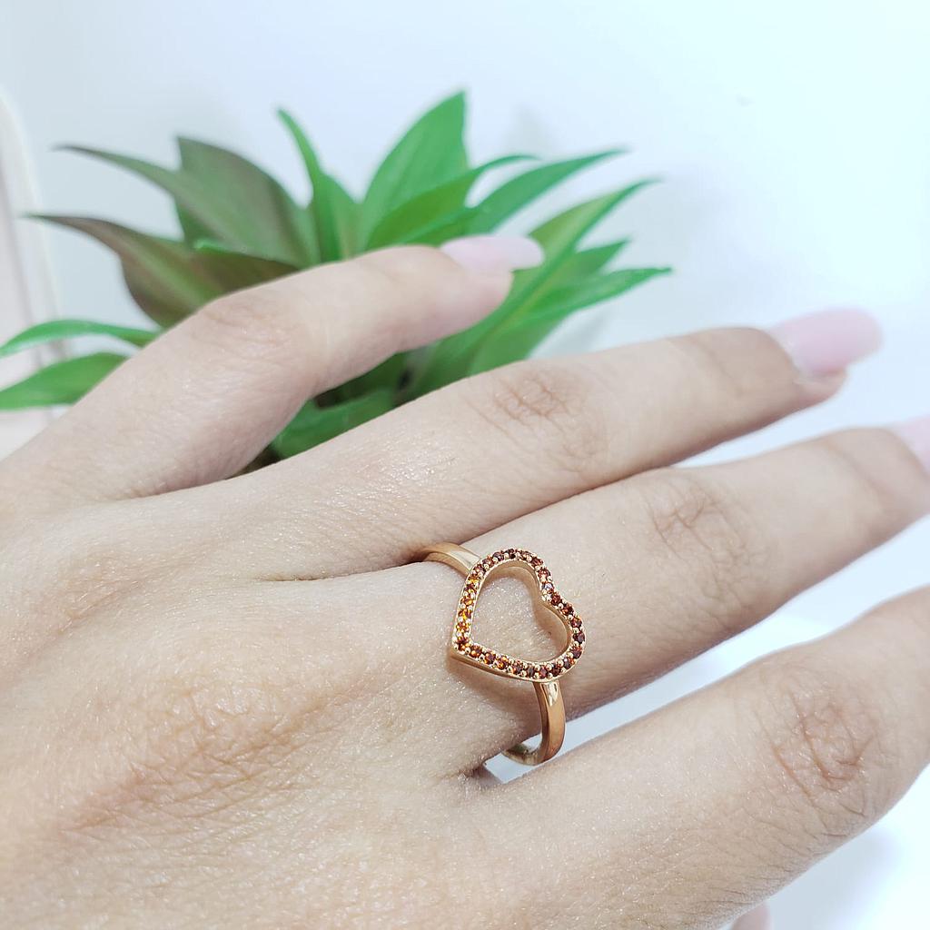 ANILLO GOLD CORAZÓN/ENCHAPADO