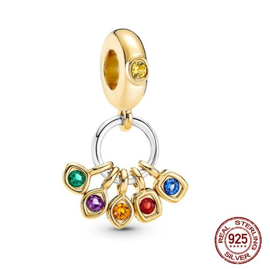 CHARM GEMAS DEL INFINITO PLATA 925