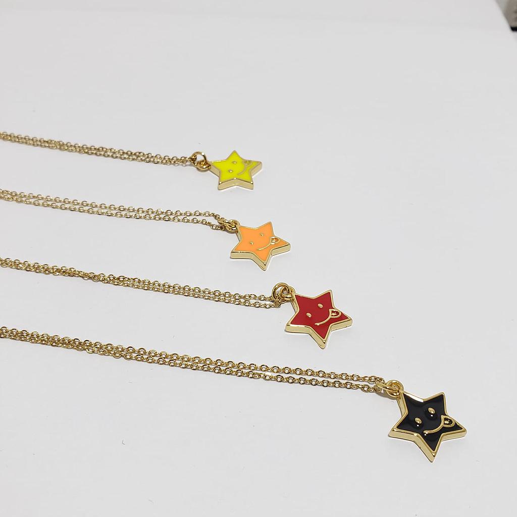 GARGANTILLA ESTRELLA /VARIOS COLORES /ACERO