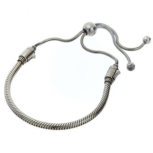 PULSERA AJUSTABLE /ESTILO PANDORA /PLATA 925