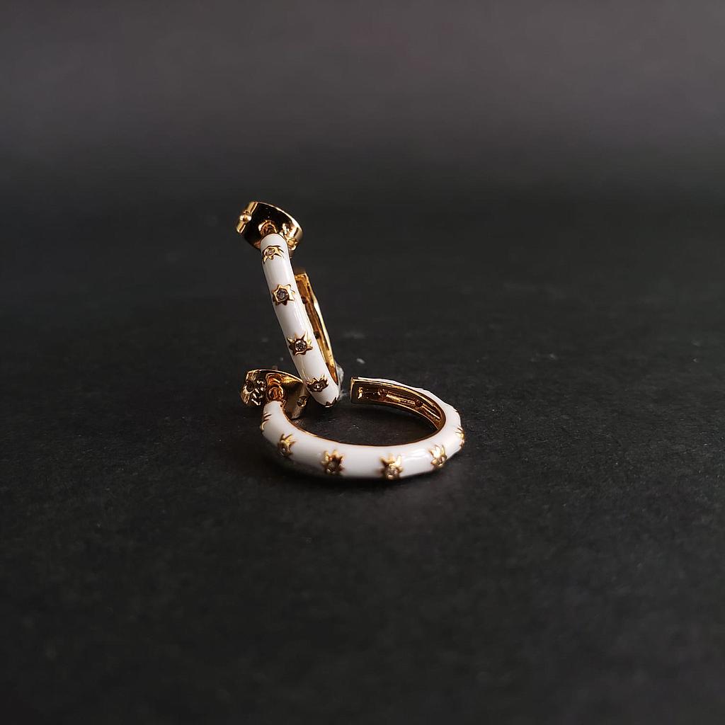 ARGOLLA GOLD/PINTADA VERDE Y BLANCO/ACERO