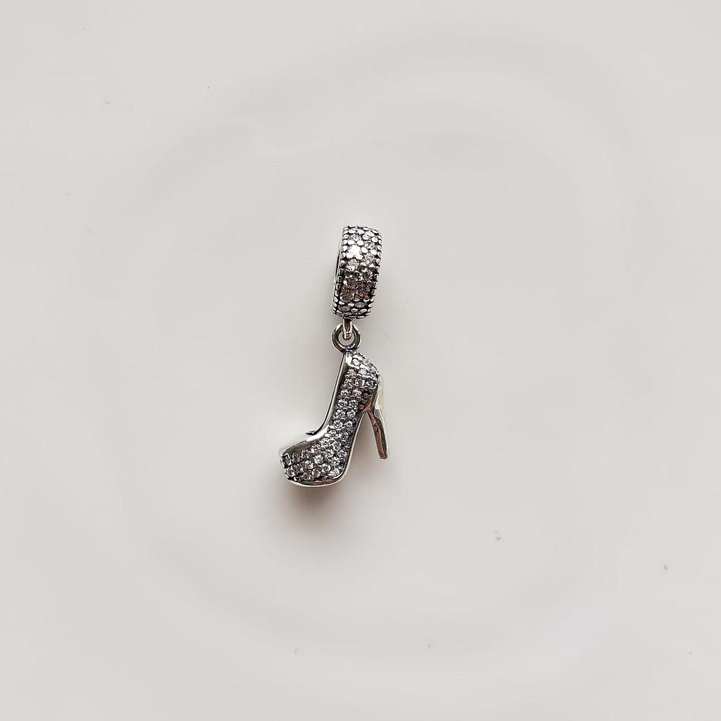 CHARM TACÓN CON CIRCONIO/PLATA 925 ESTILO PANDORA
