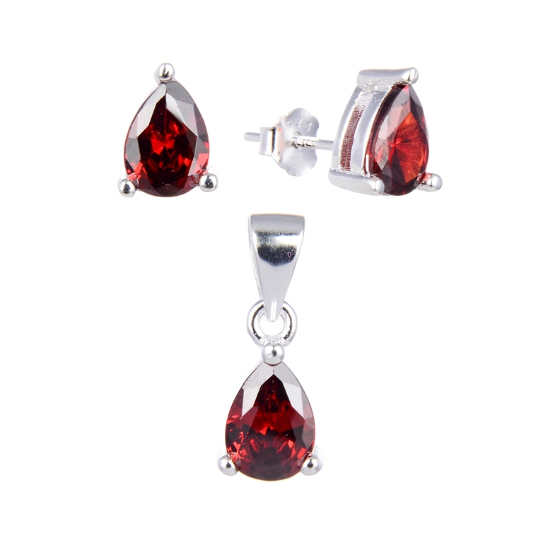 JUEGOS DE CIRCONES CON DISEÑO DE GOTA  5X7MM