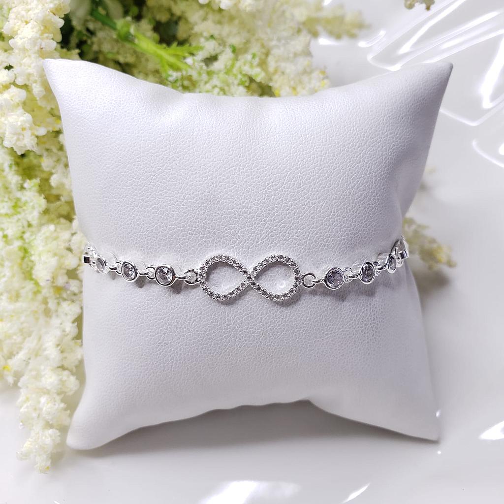 PULSERA INIFNITO CON CIRCONIO PLATA 925