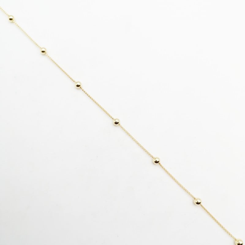 PULSERA VENECIANA CON BOLITA, BOX BOLITA 3MM