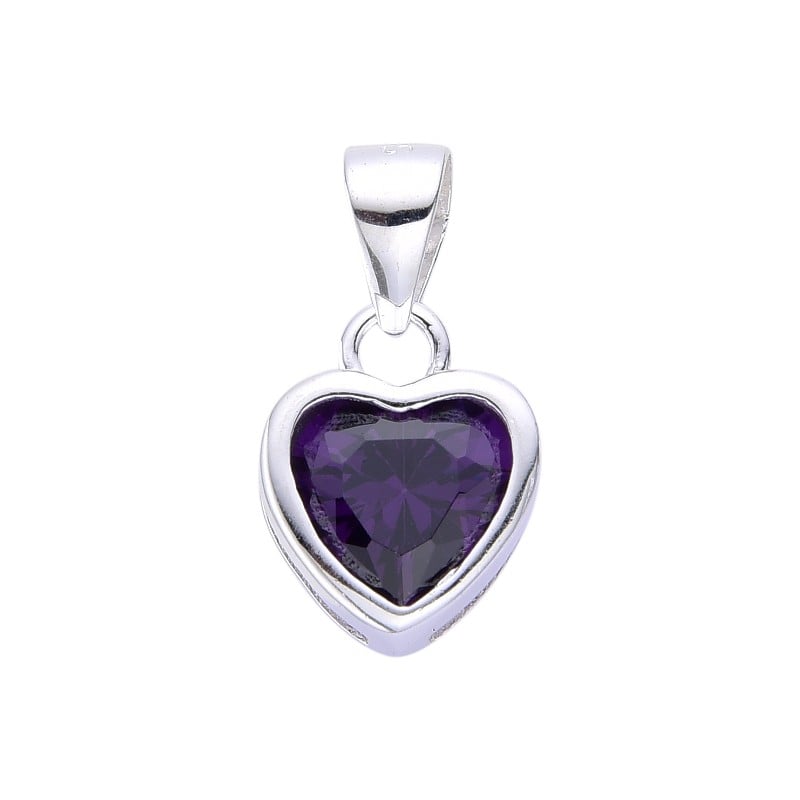 DIJE COLGANTE PUNTO DE LUZ CON DISEÑO DE CORAZÓN 7MM