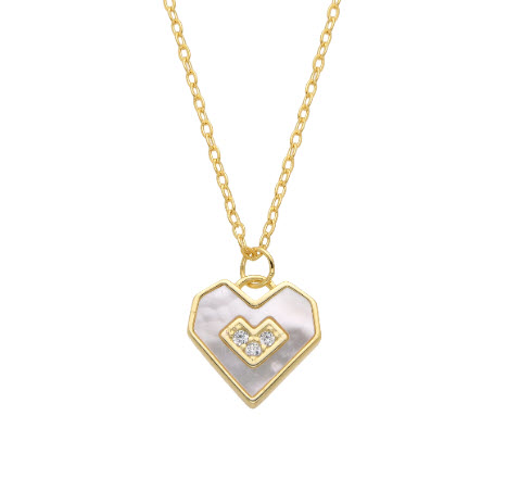 GARGANTILLA DE CORAZÓN. COLLAR, NÁCAR