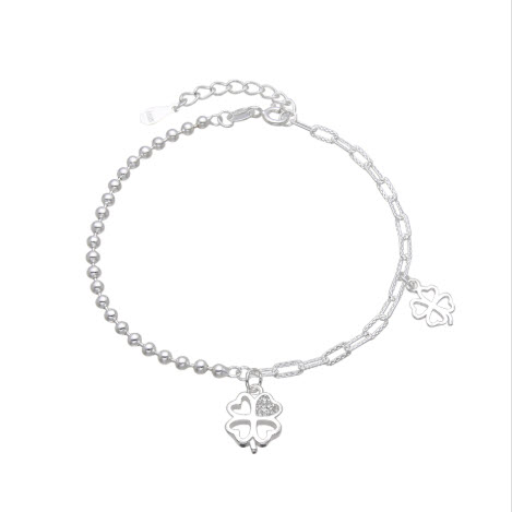 PULSERA DE CADENA DE BOLITAS 2.5MM Y CADENA PAPER CLIPS