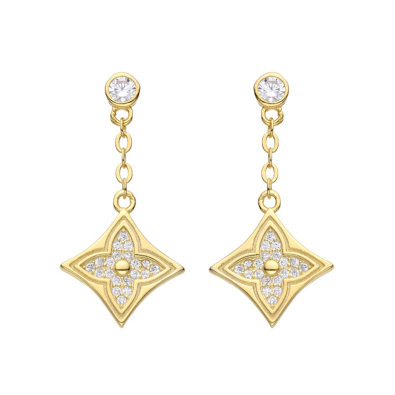 ZARCILLOS DE FLOR Y PUNTOS DE LUZ. VAN CLEEF